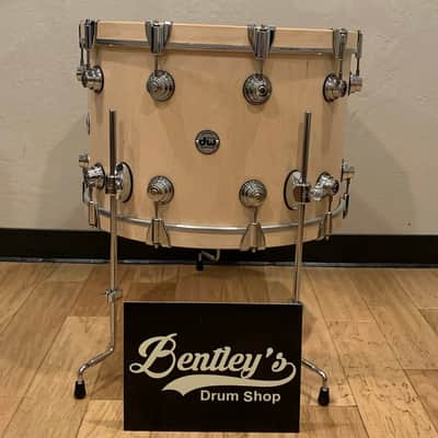 DW Collector's Series Pure Maple 14x22 Bass Drum Floor Tom in Natural Satin Oil with Chrome Hardware image 1