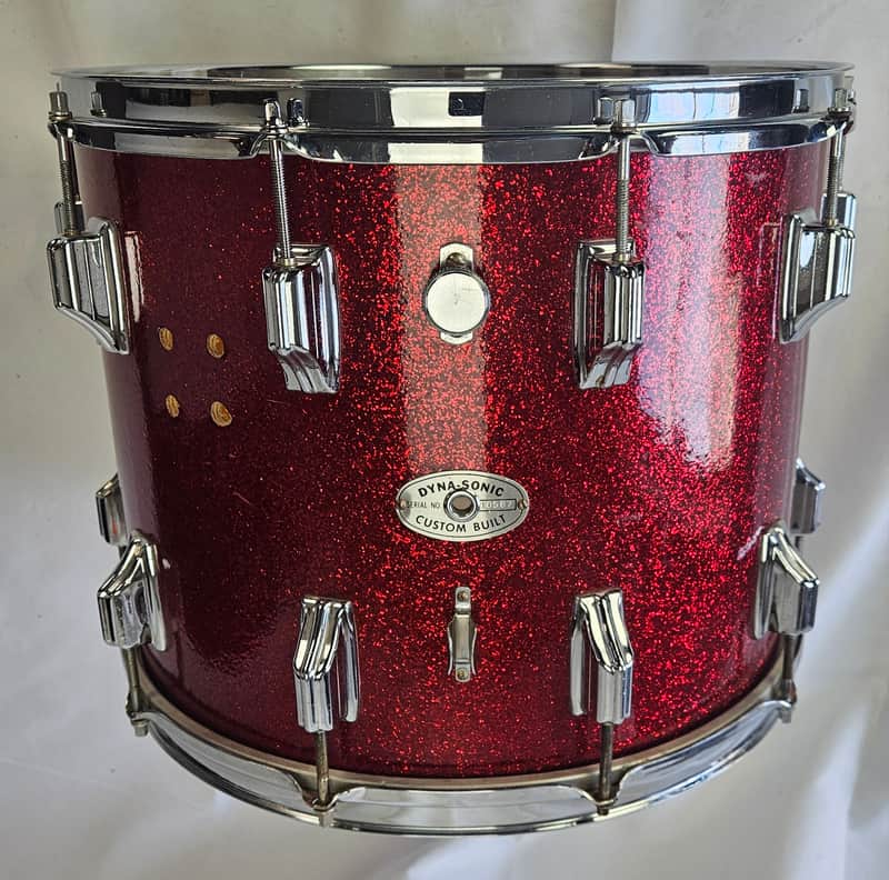 Rogers Dyna-Sonic 15x12 Marching Tenor Drum Late 1960s - Red Sparkle image 1