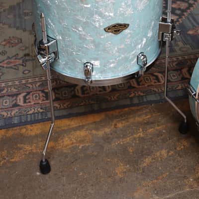 Tama 4pc Starclassic Birch/Walnut Drum Kit Shell Pack Ice Blue Pearl image 6