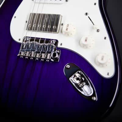 Suhr Classic S Roasted Flame Maple HSS - Trans Purple Burst image 7