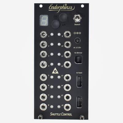 Endorphin.es SHUTTLE CONTROL (Black) Eurorack Advanced MIDI to CV and Power Supply Module image 1