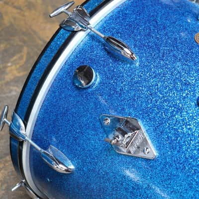 Vintage 1950's/60's Gretsch 6 Ply Shell Pack Blue Sparkle image 9