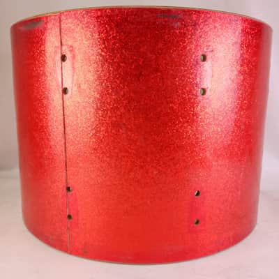 Ludwig 10x14"Marching Snare Drum Pre-Serial Keystone Red Sparkle 3Ply Vintage60s image 3