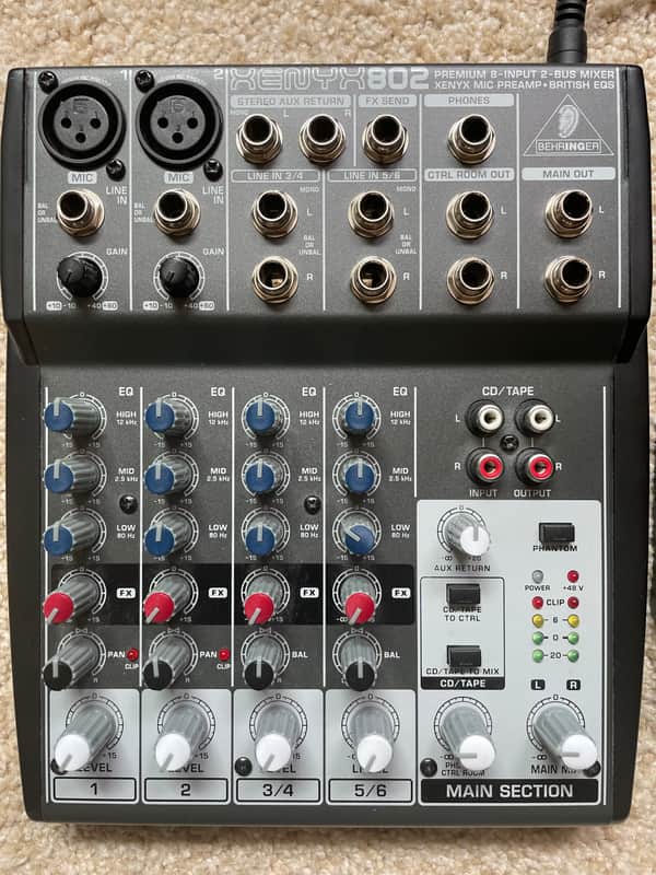Behringer 802 8-Input 2-Bus Mixer XENYX EQ