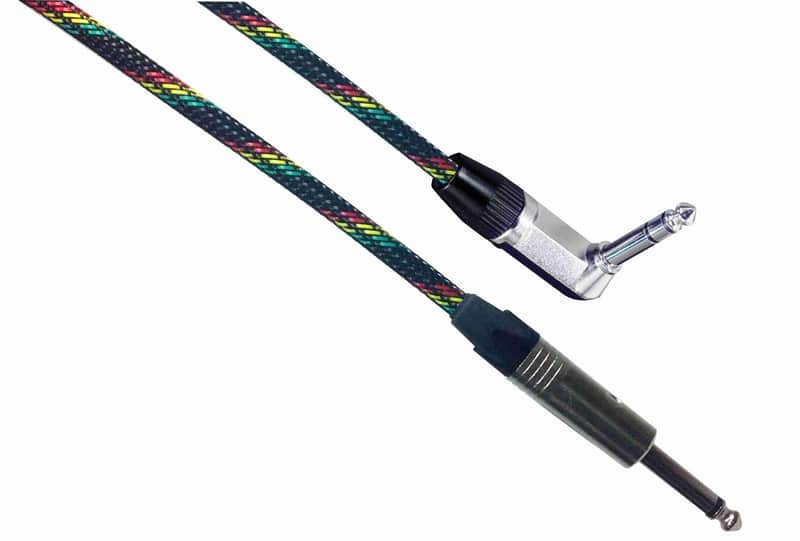 REGGAE Designer Series Guitar Cables - 1/4" Straight to Right Angle - 6 ft. / STRAIGHT to RIGHT ANGLE image 1