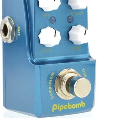 Joyo JF-312 Pipebomb Compressor True Bypass Mini Pedal w/ Patch Cables image 10