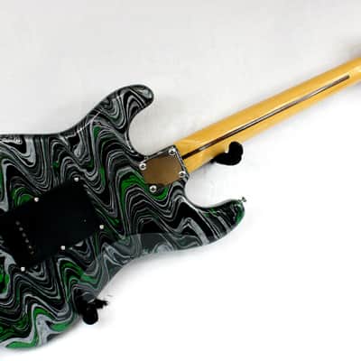 Custom Swirl Painted and Upgraded Arbor Strat Style Electric Guitar image 20