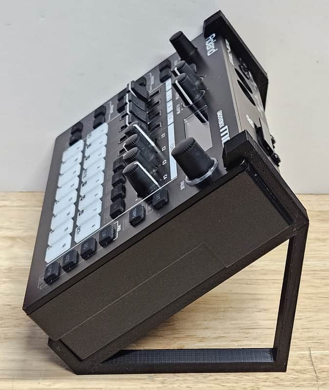 Black 35 Degree Angled Stands For Roland TR-6S Rhythm Performer Synthesizer image 1