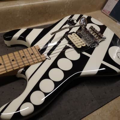 EVH Striped Series "Circles/See Ya" 2014--The OG --Titanium and Brass Hot Rodded- - Gloss Black/White image 11