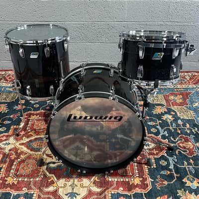Ludwig 50th Anniversary Vistalite 3-Piece Drum Set - Black Sparkle Smoke image 1