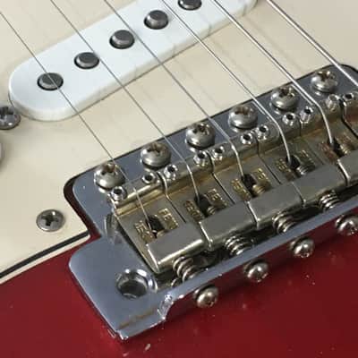 LEFTY! Vintage ST62 Fender Stratocaster Custom Relic Aged Crimson Red Nitro Lacquer New Maple Neck 7.5 Lb HSC image 6