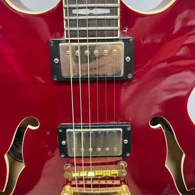 Used Peavey JF-1 Hollowbody Electric Guitar Transparent Red image 8
