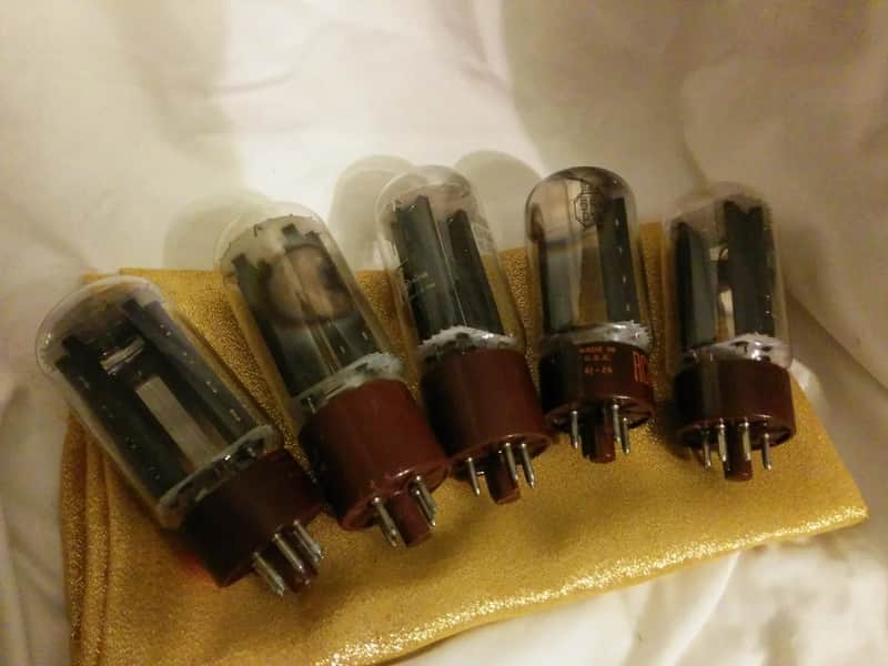 ONE (1) RCA GE etc. 5R4GYA or 5R4GYB brown base Balanced Rectifier Vintage Vacuum Tube AT1000 tNOS tested 1955-1965 image 1