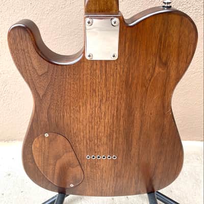 T-style 2017 - Handmade, original solid body black walnut wood image 6