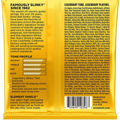 Ernie Ball #2216 Skinny Top Beefy Bottm Slinky Electric Guitar Strings .010-.054 image 2