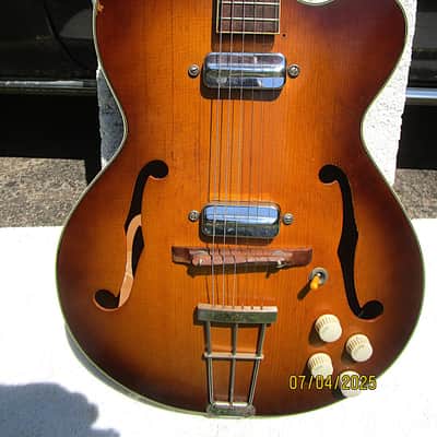 Kay 2 Pickup Cutaway Guitar, Late 1950's Sunburst, 15 1/4" Body, Klusons image 3