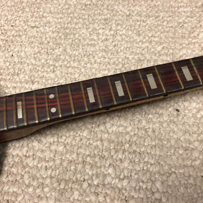 Vintage MIJ Teisco Telestar Stamped Tin Toy Guitar Banjo image 3