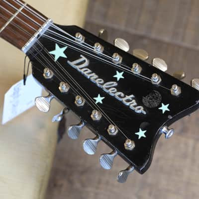 Danelectro Teardrop Bellzouki 7010 2 Pickup Electric Guitar Black Space + HSC image 11