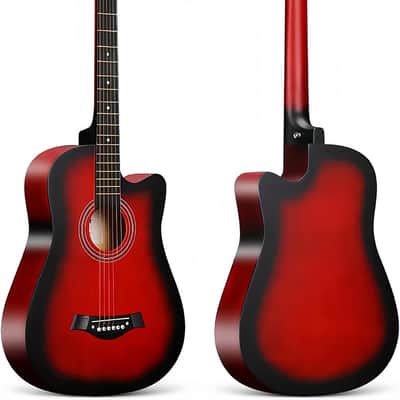 38inch Wood Acoustic Guitar for Adults, 6 Steel-String Acoustic Guitar With Guitar Bag, Elementary Tutorial of Folk Guitar for Beginners. image 2