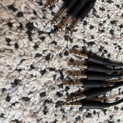 6x Mogami Pure-Patch-SS06 1/4" TRS Male Patch Cable - 12inch 2010s - Black image 2