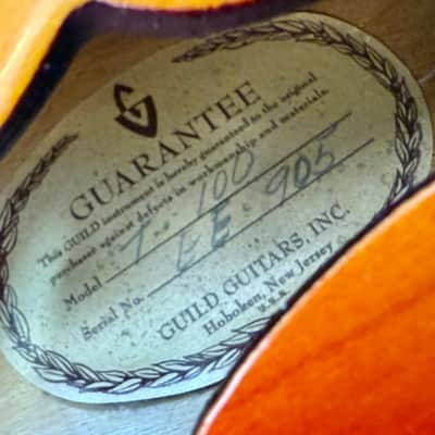 Guild T-100 1966 - Sunburst original vintage USA image 8