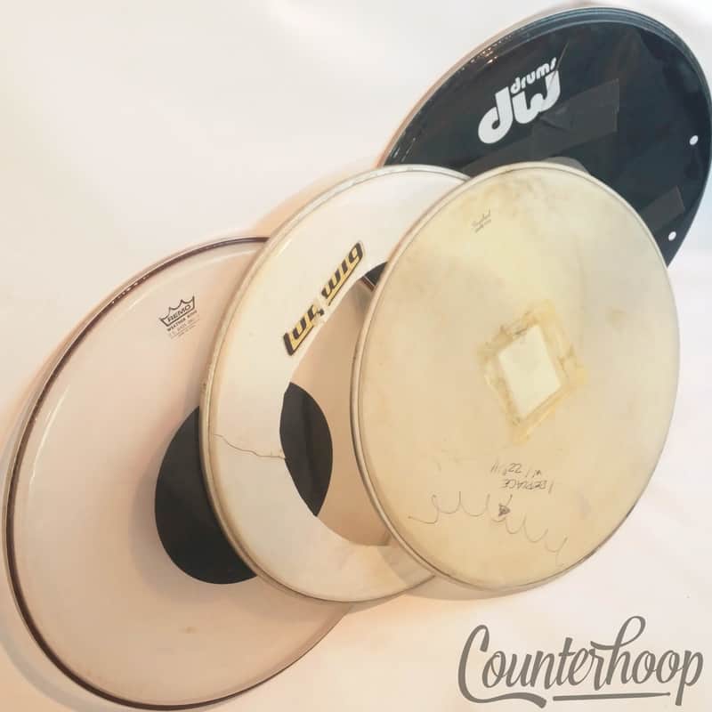 DW,Slingerland,Ludwig,Remo 4x 22" Bass Drum Heads Kick Batter Resonant Ebony Lot image 1