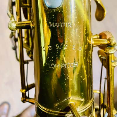 Martin & Co. Handcraft Standard Amber Gold Alto Low Pitch Saxophone W/ original hard Case Made In USA image 9
