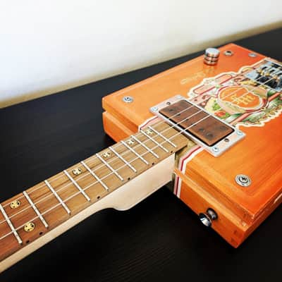 Smokin G Guitars 3 String Electric Cigar Box Guitar 2025 - Maple/Walnut image 2