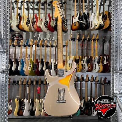 Fender Custom Shop Stratocaster 60 Relic Namm 2014 Shoreline Gold Over Sunburst image 10
