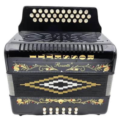 ROSSETTI 3112-FBE-BK ACCORDION 31 BUTTON, 12 BASS BLACK FBE (FA) image 4