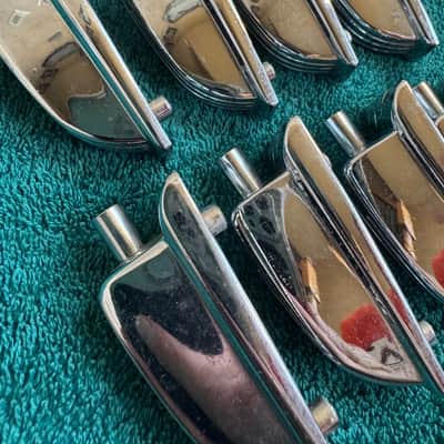 Ludwig Lot of 8 Vintage Large Classic Bass Drum or Tom Lugs - Chrome L#2 70s 80s - Chrome image 6
