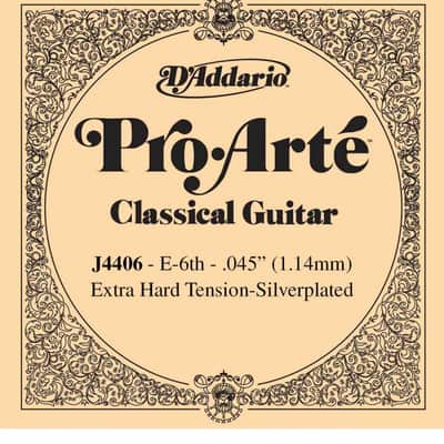 D'Addario J4406 Pro-Arte Nylon Classical Guitar Single String Normal Tension Sixth String
