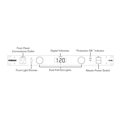 Furman M-8DX 15A 8 Outlet Power Conditioner Surge Protector w Digital Meter 5-Pack image 3