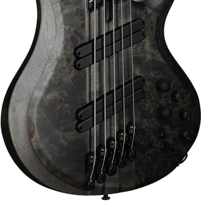 Ibanez BTB805MS Multi Scale Bass Guitar (with Case), Transparent Gray image 8
