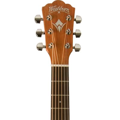 Washburn WG7S Harvest Series Grand Auditorium Solid Sitka Spruce Mahogany 6-String Acoustic Guitar image 8