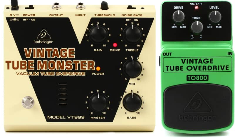 Behringer VT999 Vintage Tube Monster Overdrive Pedal Bundle with