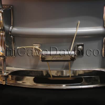 VINTAGE EARLY 1980s LUDWIG LM404 5X14" BLUE & OLIVE BADGE ACROLITE SNARE DRUM, DEMO VIDEO, ALL OEM! image 9