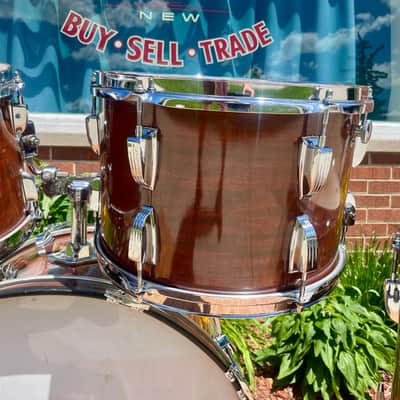 1970s Ludwig Big Beat 3-Ply Drum Set Mahogany Cortex 22/12/13/16 image 19