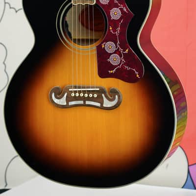 Epiphone J-200 Acoustic Guitar - Aged Vintage Sunburst Gloss image 4