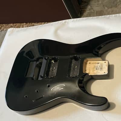 2000's Japan Jackson DKMG Dinky Black Flame Guitar Body Floyd Ready image 3