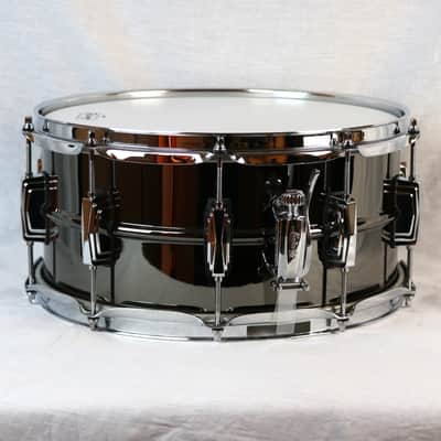 Ludwig LB417 Black Beauty 6.5x14" 10-Lug Brass Snare Drum 1994 - Present - Black Nickel-Plated image 5