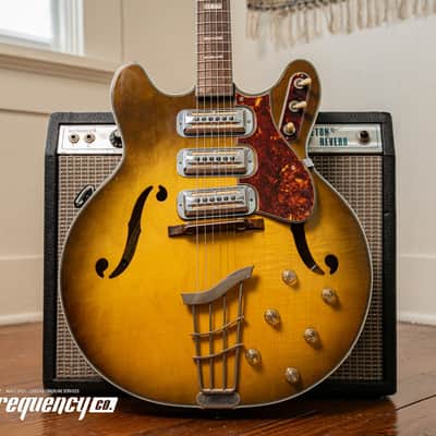Harmony H-75 Hollowbody Electric Guitar in Vintage Burst - 1963 image 1