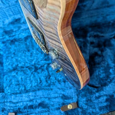 PRS Wood Library Custom 24 10-Top Flame Gray Black Fade w/Ziricote Fingerboard & Smoked Black Hardware image 8