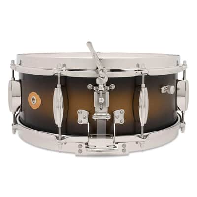Slingerland Radio King Solid Maple Snare Drum 14x5.5 Black & Gold Lacquer image 2