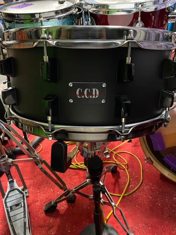 Cumplido Custom Drums Co. ReInforcement rings 2021 Black on black image 1