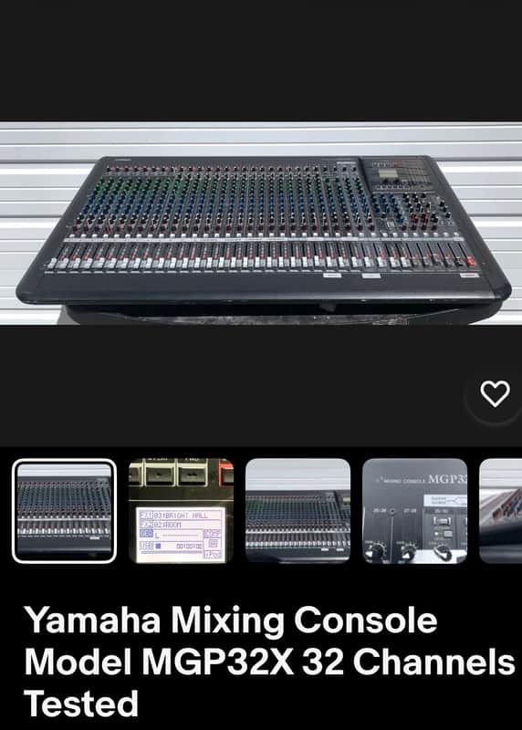 Yamaha MGP32X 32 Channel Analog Mixing Console 2017 - Present - Black image 1