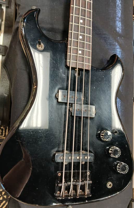 Electra Phoenix 4 string bass 1980's - Gloss black image 1