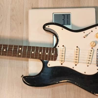 Fender Strat 1972 neck Black Refin non original Body with '68 Fender Custom Shop pick ups Player's grade image 18
