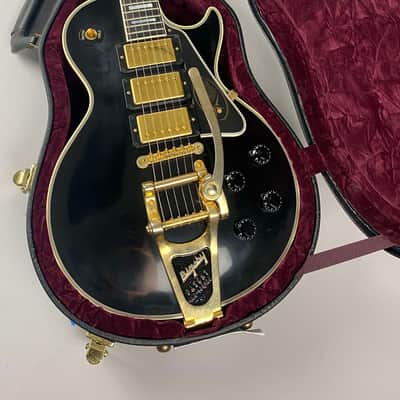 Gibson Les Paul Custom 57 re-issue - Black Triple Pickup with Bigsby, Cert, Original case and case candy. image 16