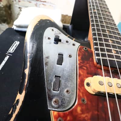 1963 Vintage Fender Jaguar Black Relic Electric Guitar image 23